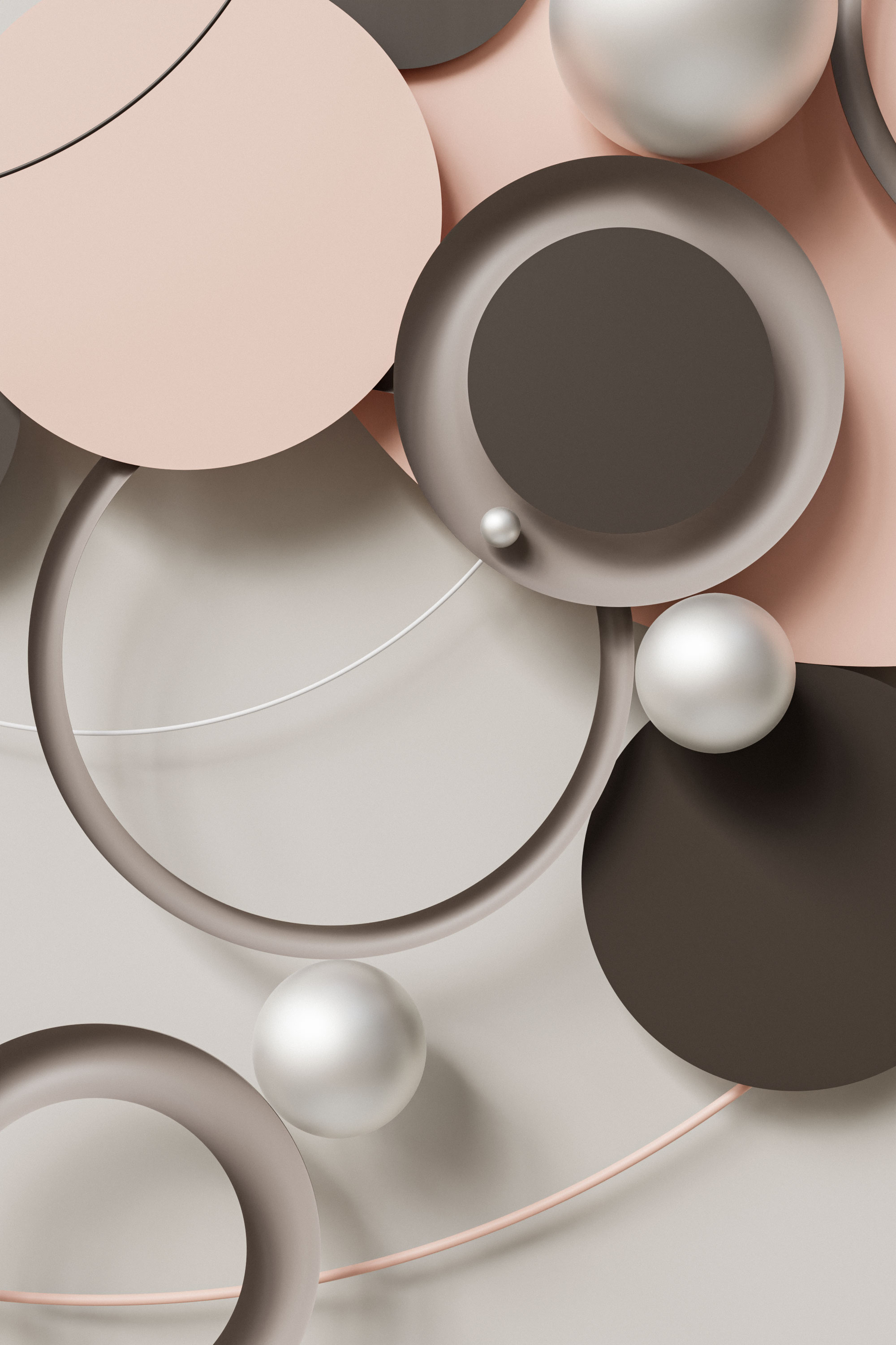 Abstract Art 3d abstract art blender3d circle color concept decorative element geometry illustration pink round shape sphere style white