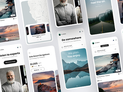 Travel & Booking app app minimal ui app travel minimal booking app ui booking room design app lifestyle app design lifestyle ui design travel app ui travel design app travel ux design ui ux