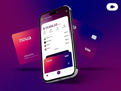 Noua App screen animation banking app brand branding cc cognitive creators design finance app graphic design logo logo design motion graphics ui ui animation ui design user experience user interface ux