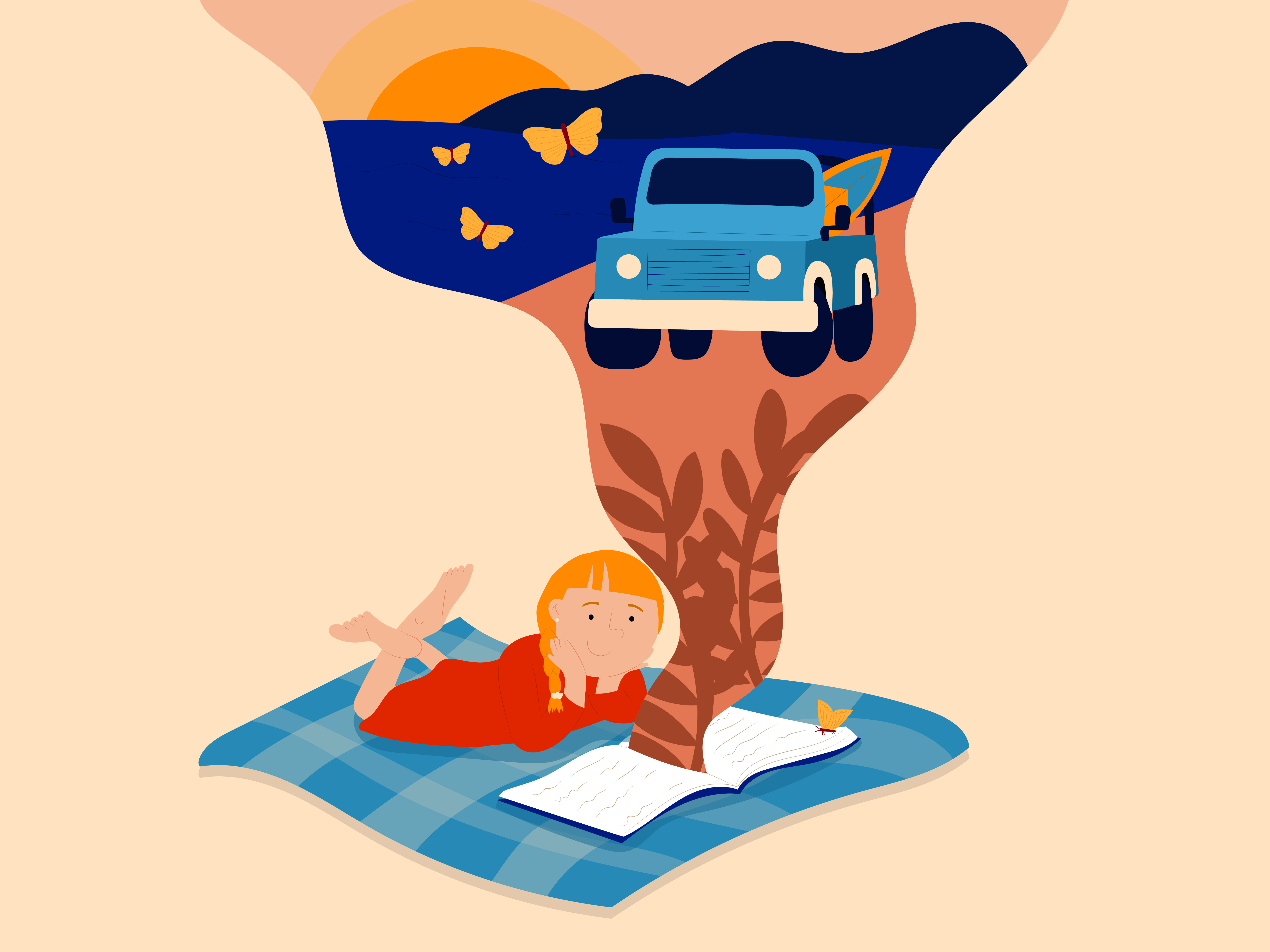 Reading | 2D Animation 2d 2d animation animation character animation digital art graphic design illustration motion graphics