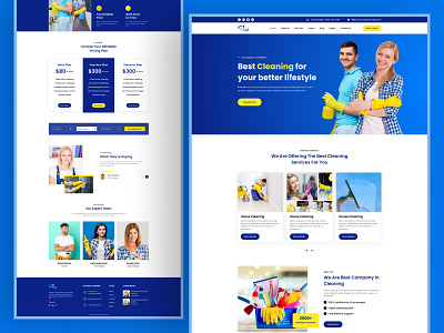 Cleaning Service Company Website cleaner cleaning cleaning agency cleaning business cleaning company cleaning landing page cleaning service commercial cleaning corporate cleaning services design handyman homepage house cleaning housemaid landing page ui ui design uiux web design website design