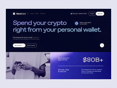 NanoCard – Crypto Personal Wallet branding design graphic design illustration logo minimal minimalism typography ui web