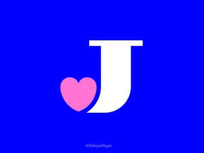 J + heart concept #36daysoftype branding care date app dating heart j jj letter lettering logo love