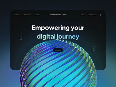 Artificium - Landing Page Hero Header 3d 3d modeling abstract ai app artificial intelligence blender clean content creation hero hero header illustration landing page modern product saas ui ux uxui website