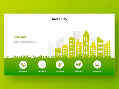 Animated Ecology PowerPoint Infographic animated eco ecology green illustrator infographic photoshop powerpoint ppt template