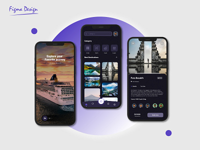 Travel App Destination UI Design figma figma design ui uiux