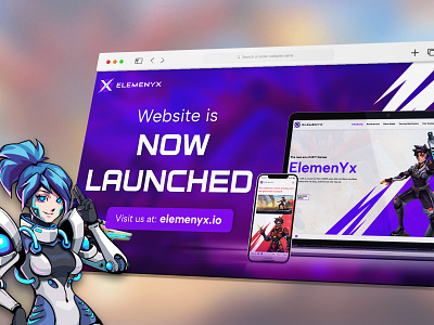 ElemenYx Official Website blockchain crypto dashboard design gamefi gamenft illustration logo nft