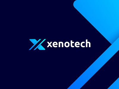 xenotech - x symbol 3d logo app icon brand identity branding business logo design logo maker logos minimalist logo modern software tech technology x logo x symbol