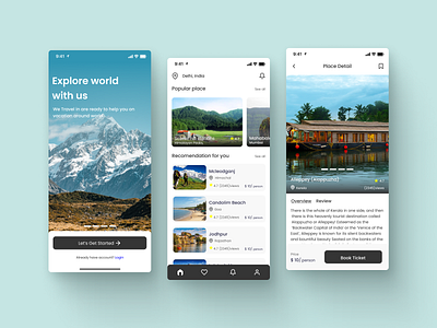 Travelling app iso travelling app ux