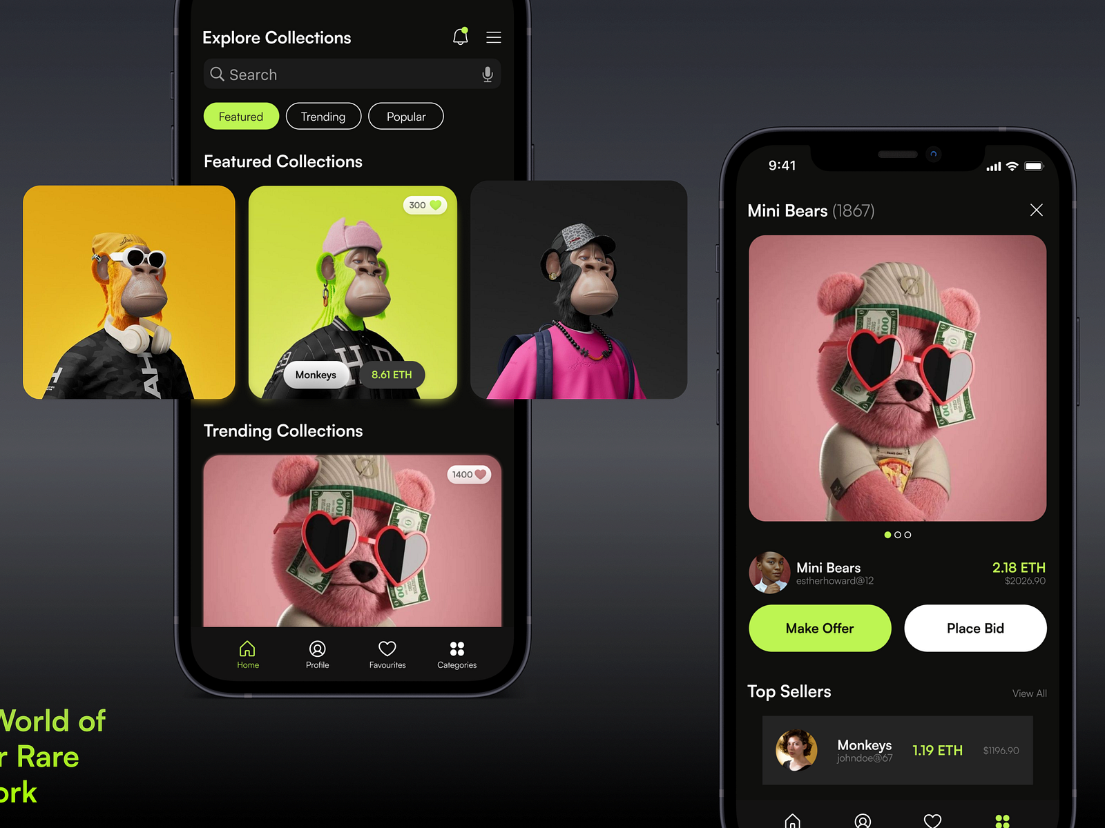 NFT Mobile App Design Android iOS UX UI designer by Sarthak Gupta on