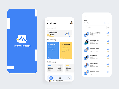 Mental Health - Mobile App counseling design doctor mental health mobile app psychiatrist psychologist ui ux