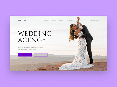 Concept Wedding Agency design landing page website cover wedding agency