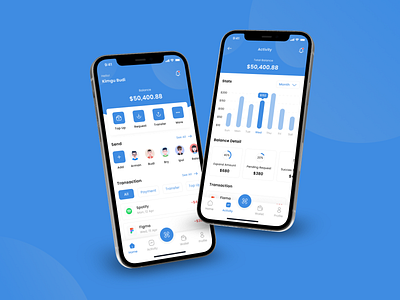 E-wallet Mobile Exploration chart design exploration finance management mobile app money ui ux wallet