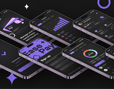 EasePay – Mobile App Design app app design figma finance interface ios minimal mobile purple ui uiux ux
