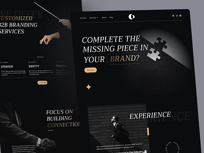 Calva Daka - B2B Branding Service Landing Page Exploration business minimalist research ui uidesign uiux ux design visual design web design