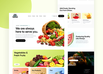 AAA Foods & Co. Website Design and Development! branding design figma graphic design illustration logo ui ux vector website development