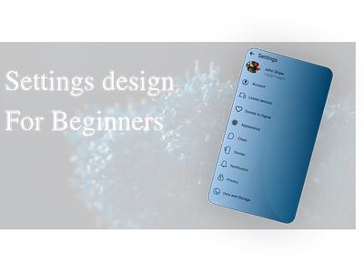 Settings Design For Beginners beginner friendly design settingpage settings ui daily webdesign