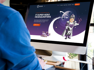 IT Heros adobe photoshop custom graphics custom homepage design design figma homepage design website design