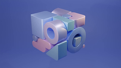 cube of shapes 3d animation blender blender3d graphic design illustration motion motion graphics