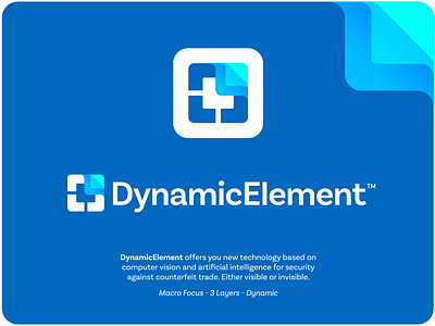 DynamicElement - Logo Design brand identity design branding creative logo dynamic element focus fold frame layer layers logo logo symbol macro supply chain visual identity design