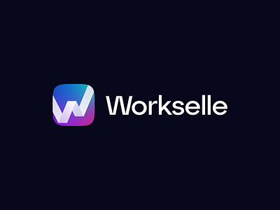 Workselle — Software Business Platform Logotype abstract logo animated logo b2b branding business dark logo gradient logo logo logo animation logotype minimalistic logo modern logo w letter logo workselle