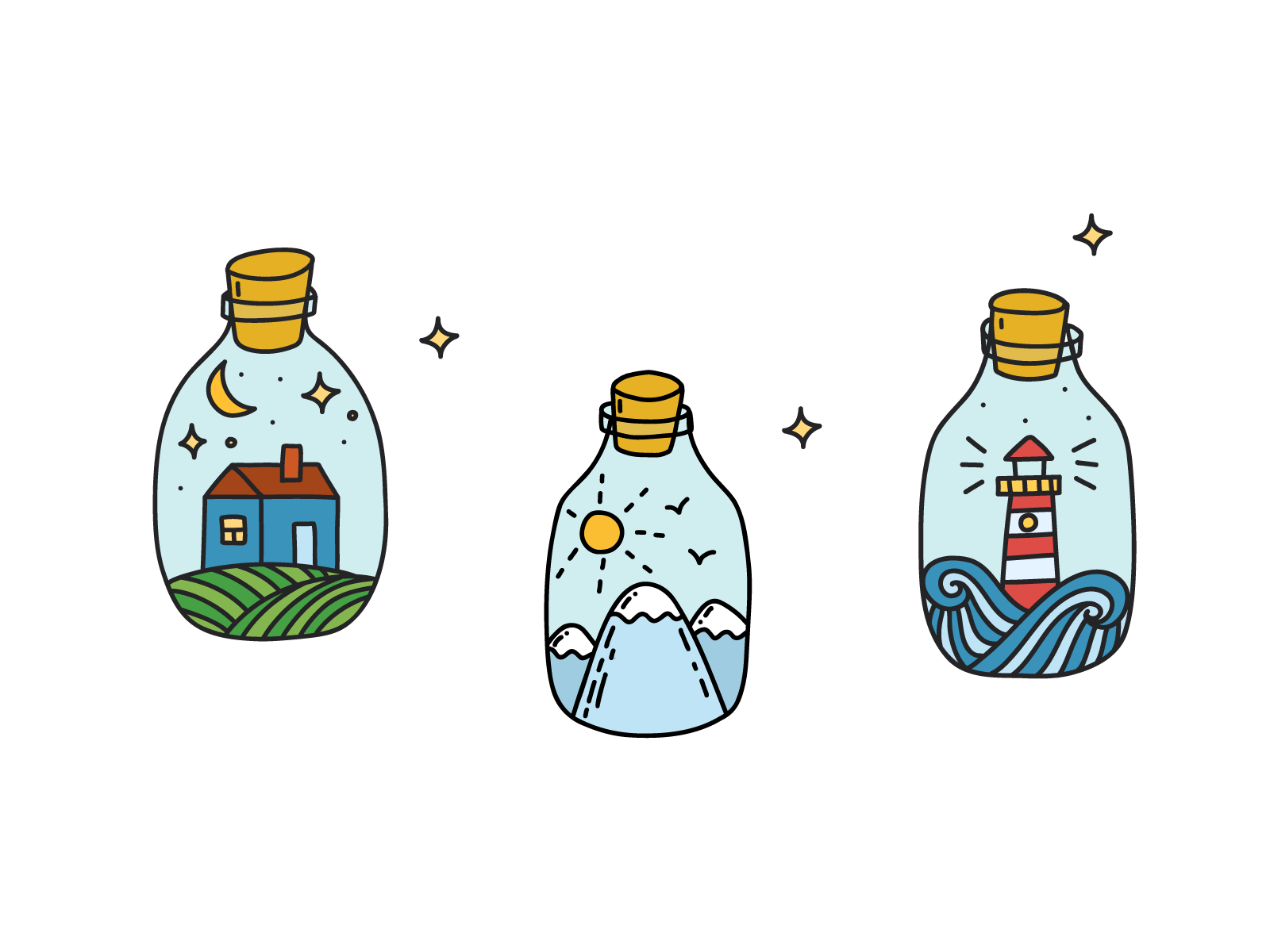 Bottled dreams by Alyona Khukhka on Dribbble