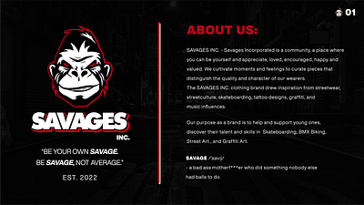 Savages Inc Clothing Brand branding graphic design logo