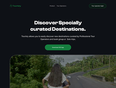 Touristy Landing page landing page web design website