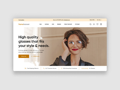 Glasses E-Commerce Website design desktop desktop design e commerce glasses glasses shop minimal online store responsive ui ui design user experience user interface ux ux design web web design web shop website website design