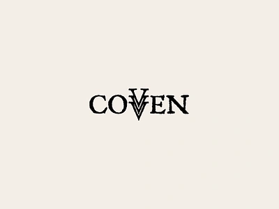 Coven logo age black branding company coven design graphic design illustration lettering logo logofolio portfolio typograhpy v vector witch