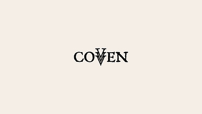 Coven logo age black branding company coven design graphic design illustration lettering logo logofolio portfolio typograhpy v vector witch