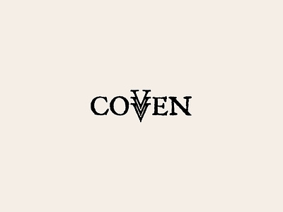 Coven logo age black branding company coven design graphic design illustration lettering logo logofolio portfolio typograhpy v vector witch