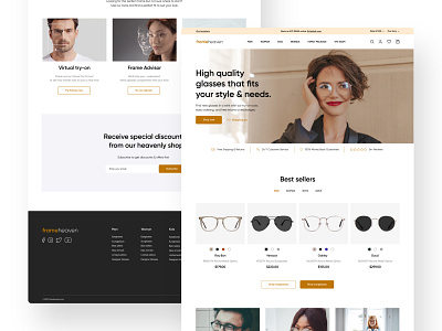 Glasses E-Commerce Website design desktop desktop design e commerce glasses glasses shop minimal online store responsive ui ui design user experience user interface ux ux design web web design web shop website website design