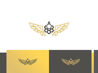 Gun&Wings branding defence design graphic design gun guns logo vector wings