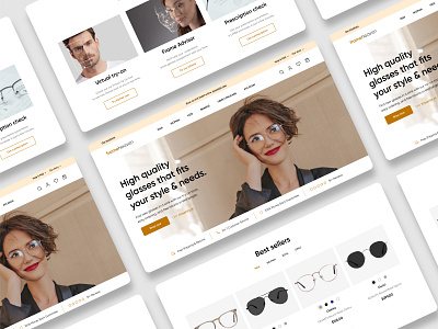 Glasses E-Commerce Website design desktop desktop design e commerce glasses glasses shop minimal online store responsive ui ui design user experience user interface ux ux design web web design web shop website website design