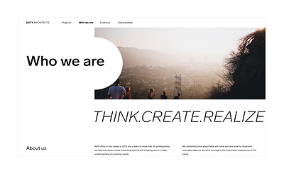 Who we are page about desktop inspiration interior design studio minimalism ui ux webdesign who we are