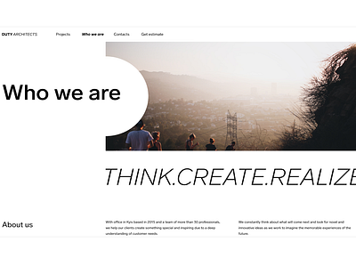 Who we are page about desktop inspiration interior design studio minimalism ui ux webdesign who we are