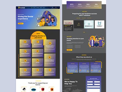 IT Services website branding design itinpirationwebsite service ui uiux