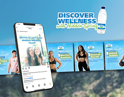 Hidden Spring - Influencer Campaign advertising campaign design digital marketing fitness graphic design health influencer influencer marketing social media wellness