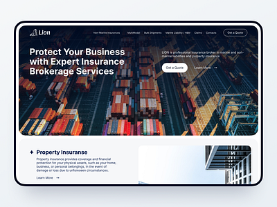 LION - Logistics Insurance Online brutalism cargo corporatewebsite grid insurance insurancewebdesign logistics uidesign uiux webdesign
