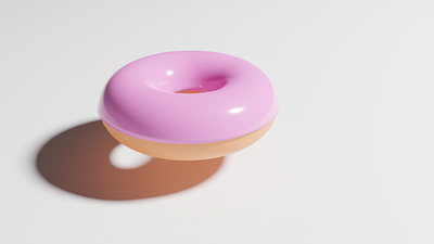 Perfect Pink Donut 3d blender design donut graphic design