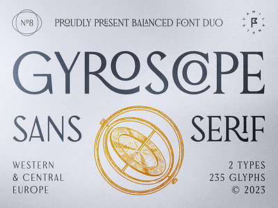 Gyroscope Font Duo beautiful classy clean display duo elegant font gyroscope headline ligature ligatures luxury modern multilingual sans sans serif serif stylish type typeface
