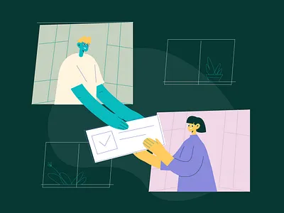 Task completed! boy brandillustration branding communication design digitalart digitalillustration flatillustration girl graphic design illustration man people task vector woman