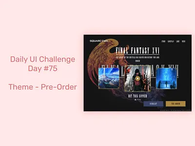 Daily UI Challenge #75 - Pre-Order dailyui design ui