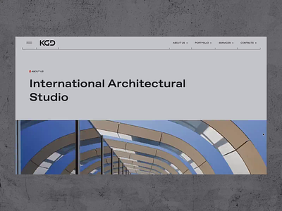 KGD Architecture — About Page about animation architecture bachoodesign branding clean design desktop interface logo motion graphics scroll ui ux web design website