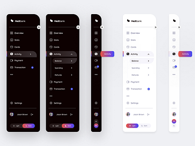 Sidebar Navigation animation bar design mobile motion navigation navigation side bar side bar side bar navigation sidebar ui ui design user interface ux ux design web app