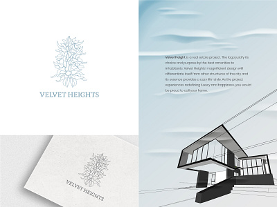 Velvet heights | real estate - luxury logo abstract logo architecture logo building business logo construction logo graphic design icon illustration line art logo logo mark logomark luxury logo realestate vector logo