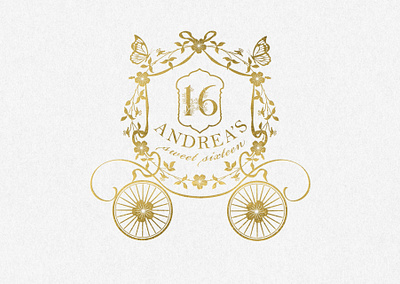 Sweet Sixteen Logo custom monogram design illustration logo luxury logo