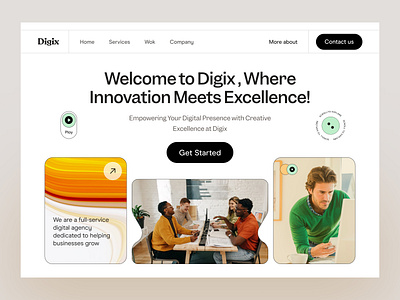 Digix Web Design agency design design agency homepage landing page landingpage uiux web web design website website design