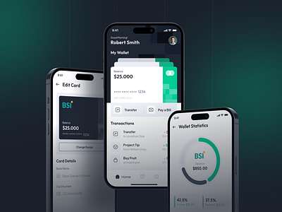 Walleto - Mobile Banking App bank banking app clean design digital product figma finance gradient layout mobile app money ui ui kit ui8 user interface ux wallet